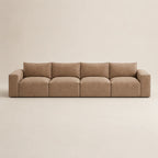 Modern beige modular sofa with plush cushions, ideal for luxury living rooms