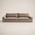 Luxury grey velvet sofa with modular design, perfect for modern living rooms