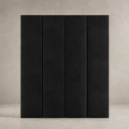 Black Velvet Upholstered Headboard Wall Panel – 45cm Wide