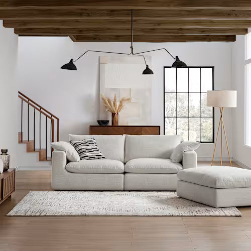 Lux 3 Seater & Footstool Bundle – Feather Filled