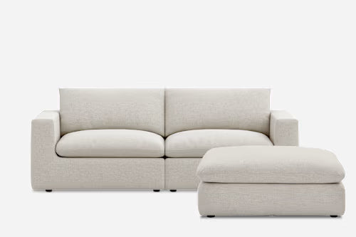 Lux 3 Seater & Footstool Bundle – Feather Filled