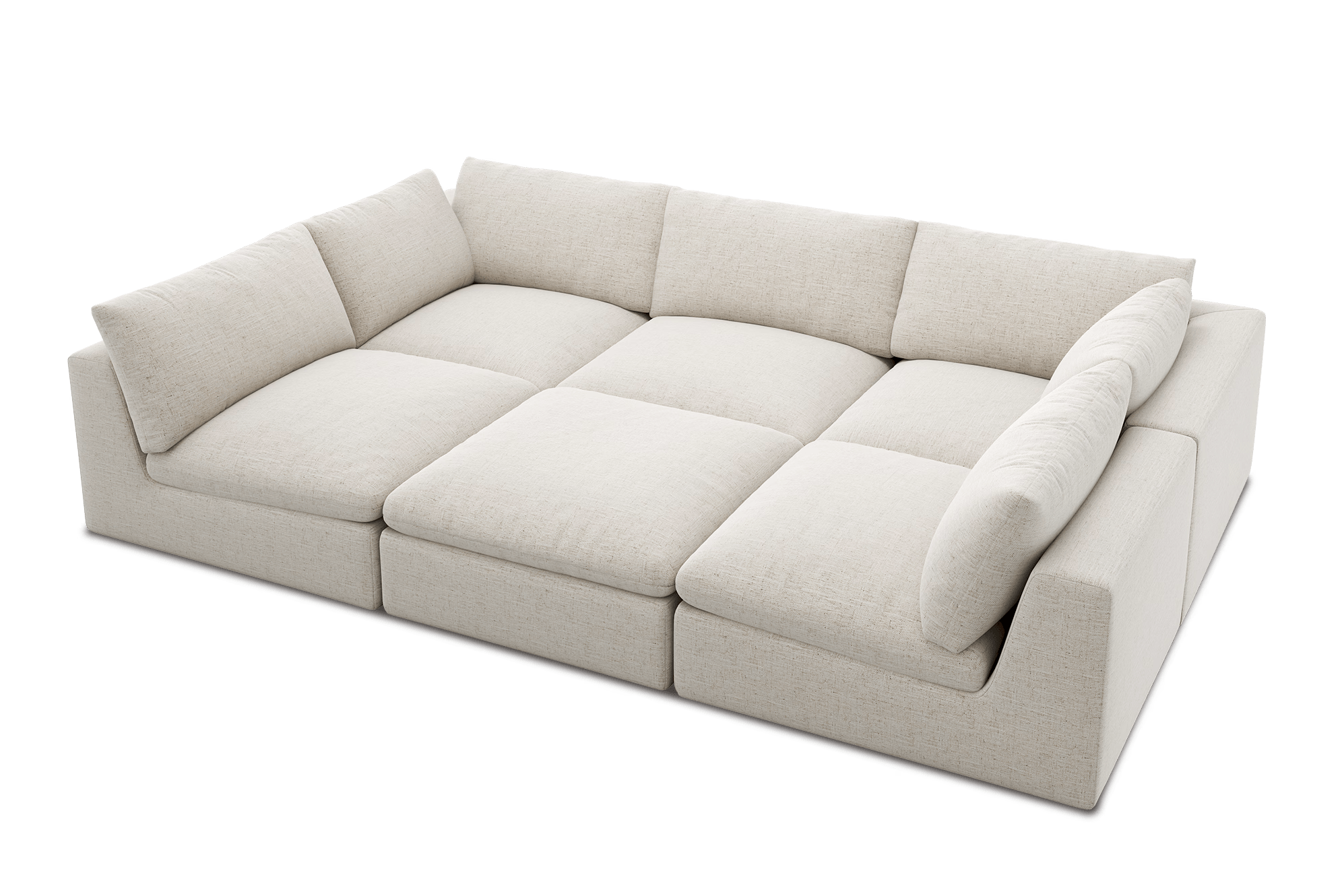 Lux Pit-Sectional Feather Cinema Sofa