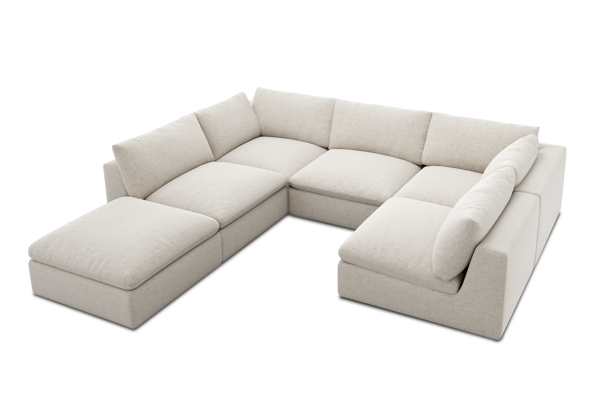Lux Pit-Sectional Feather Cinema Sofa