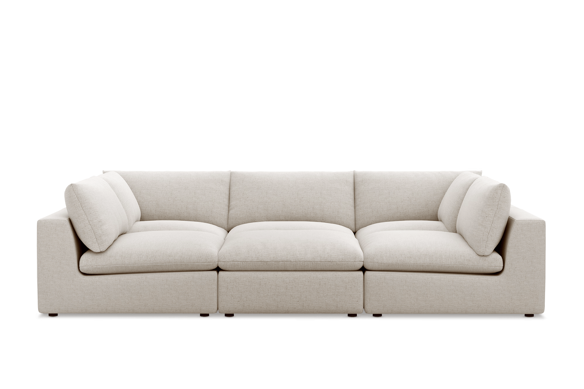 Lux Pit-Sectional Feather Cinema Sofa