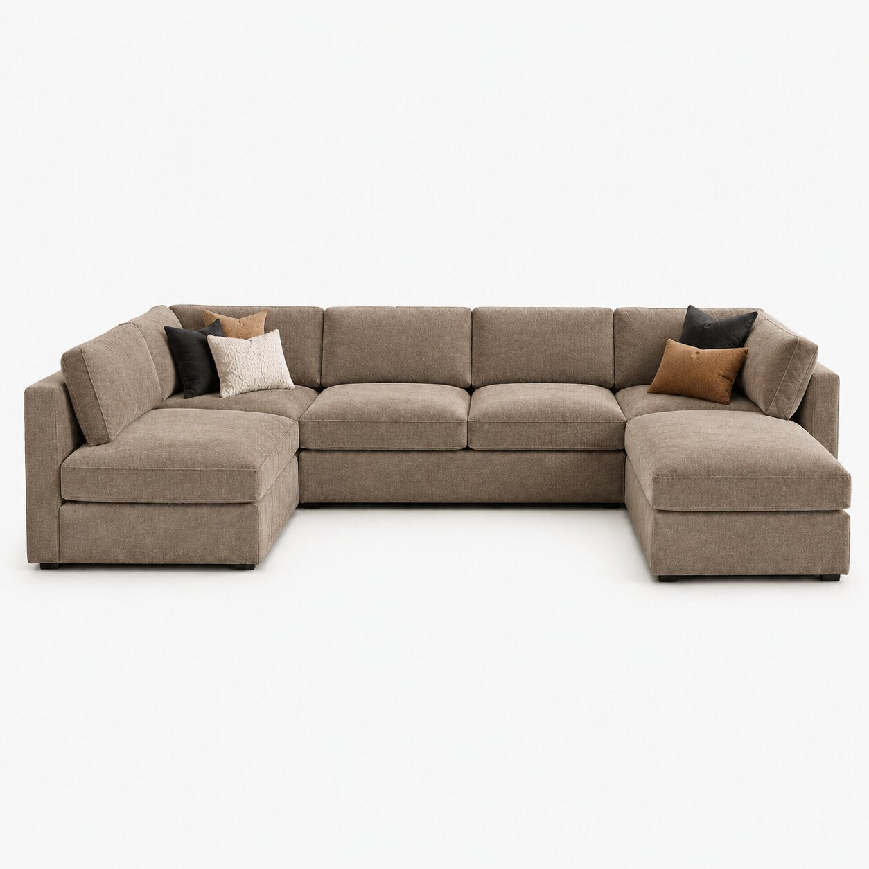 Bellano U-Shape Sofa + Storage Ottoman