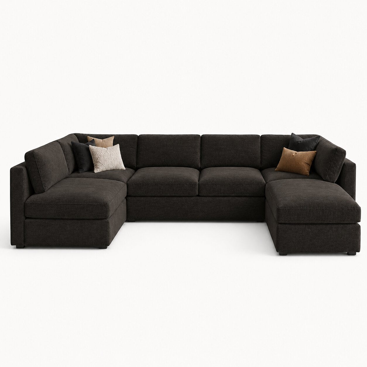 Bellano U-Shape Sofa + Storage Ottoman