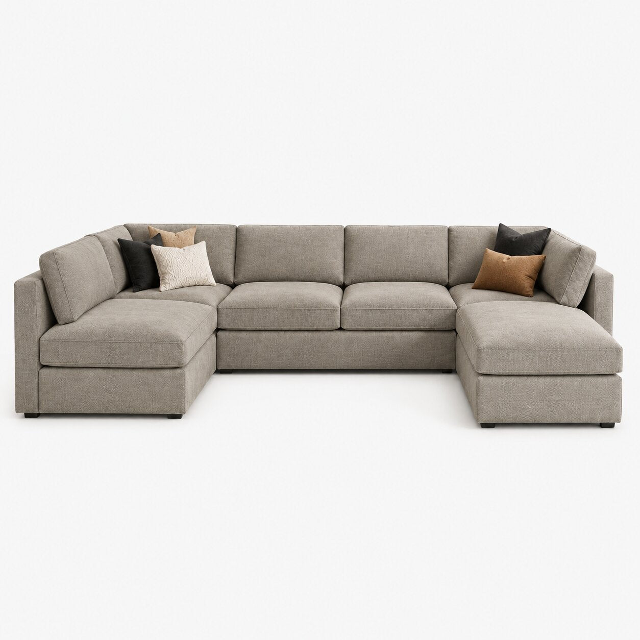 Bellano U-Shape Sofa + Storage Ottoman
