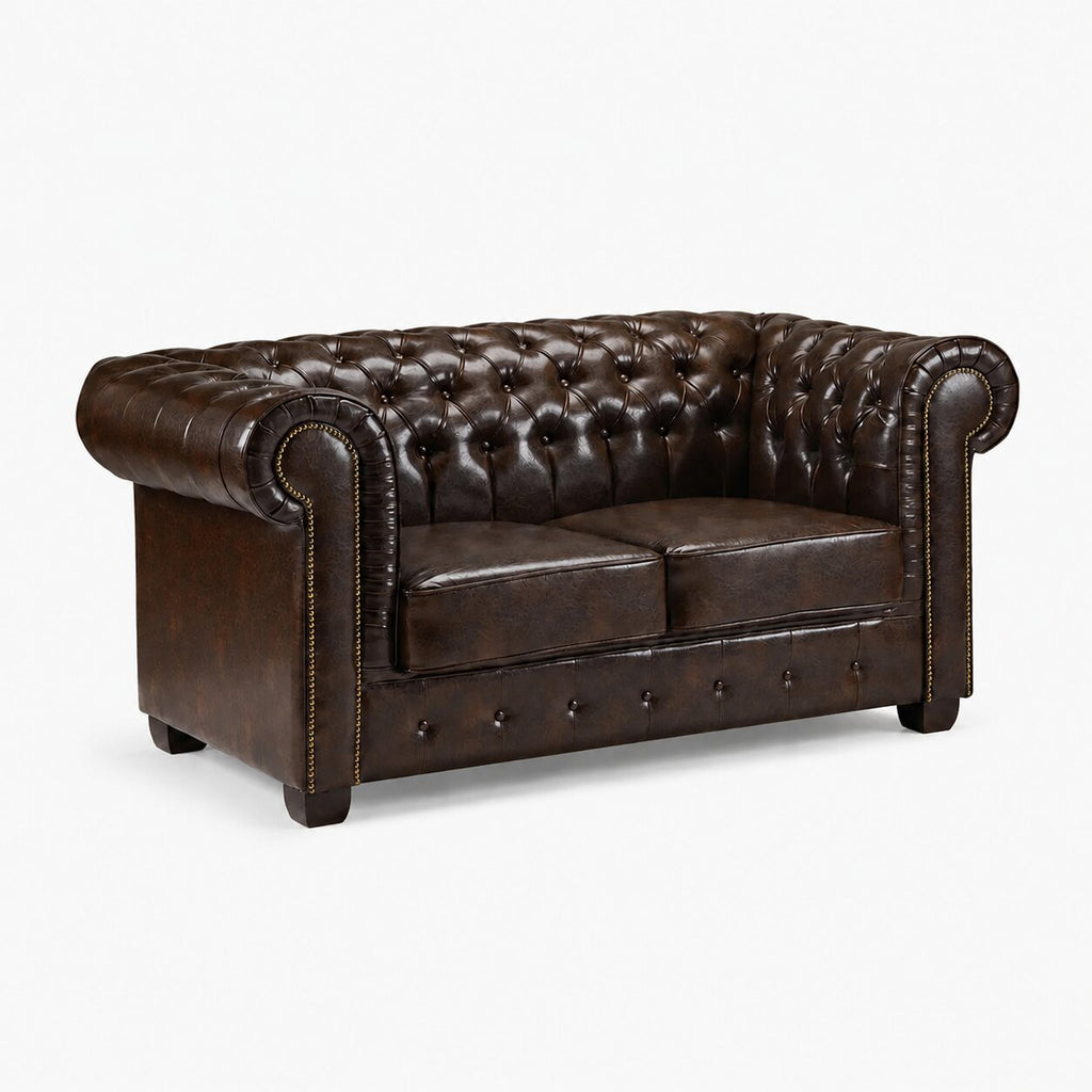 Windsor Leather 2 Seater - Antique Brown
