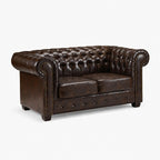 Windsor Leather 2 Seater - Antique Brown