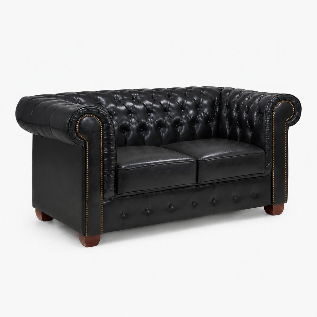 Windsor Leather 2 Seater - Black