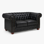 Windsor Leather 2 Seater - Black