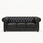 Windsor Leather 3 Seater - Black
