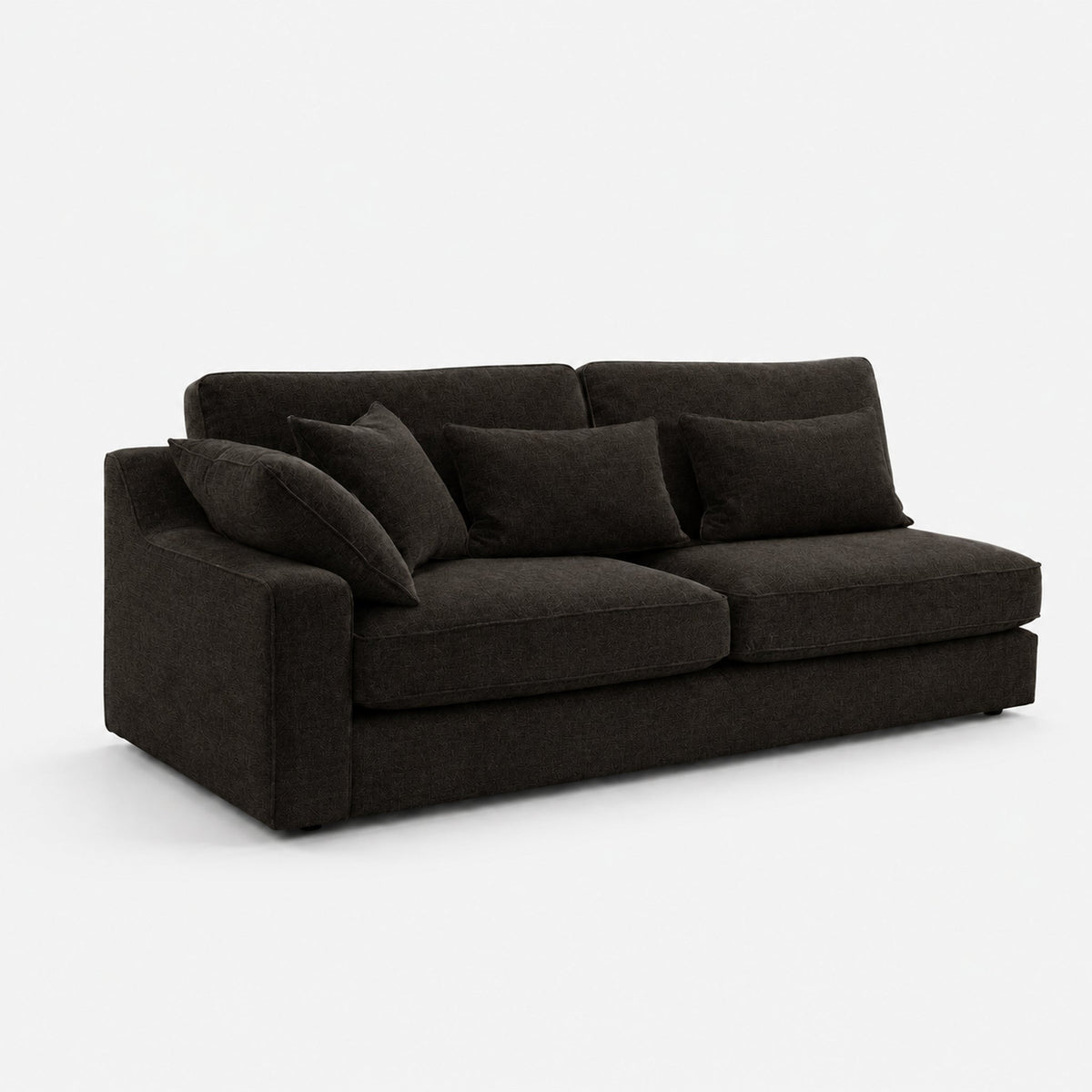 Alderley 2 Seat One-Arm Module — Double Espresso — clean studio