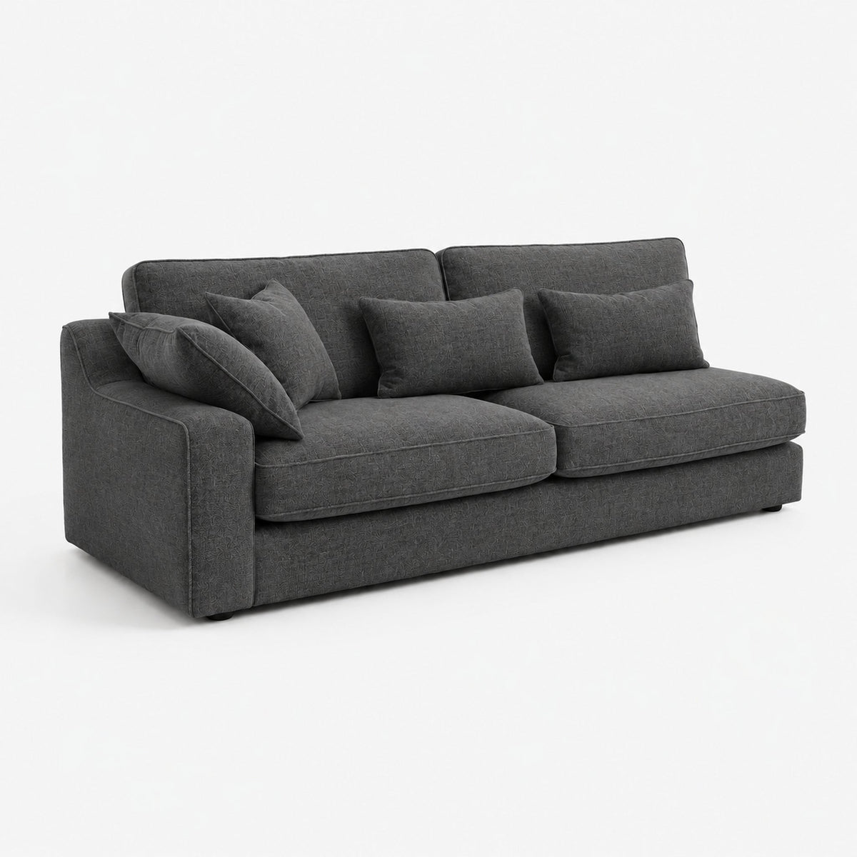 Alderley 3 Seat One-Arm Module — Smoked Steel — clean studio