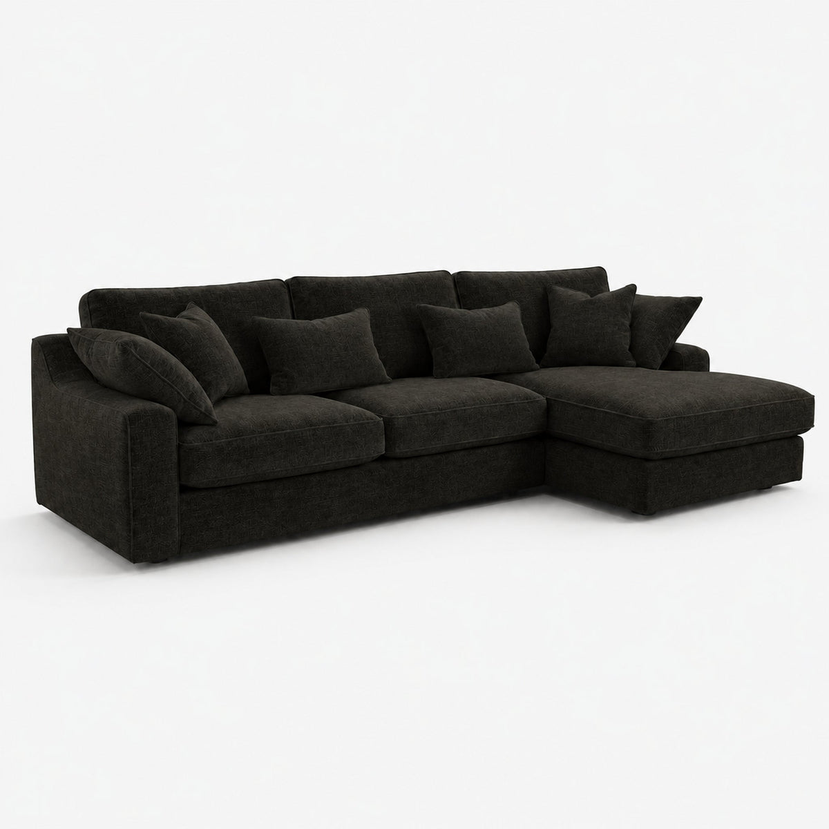 Alderley Large Chaise Sofa — Double Espresso — clean studio