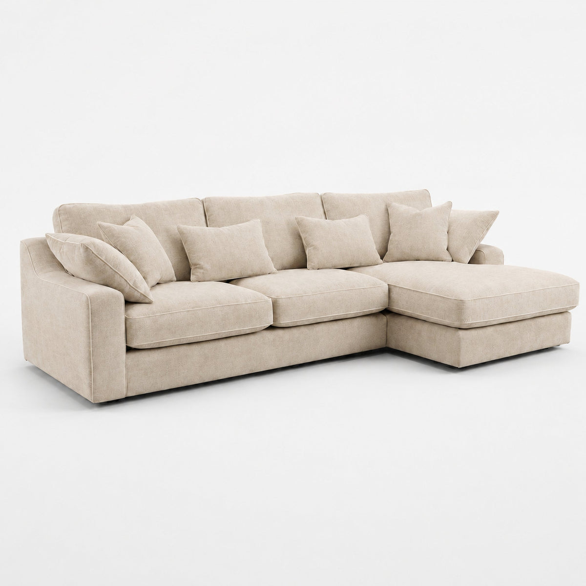 Alderley Large Chaise Sofa — Summer Beach — clean studio
