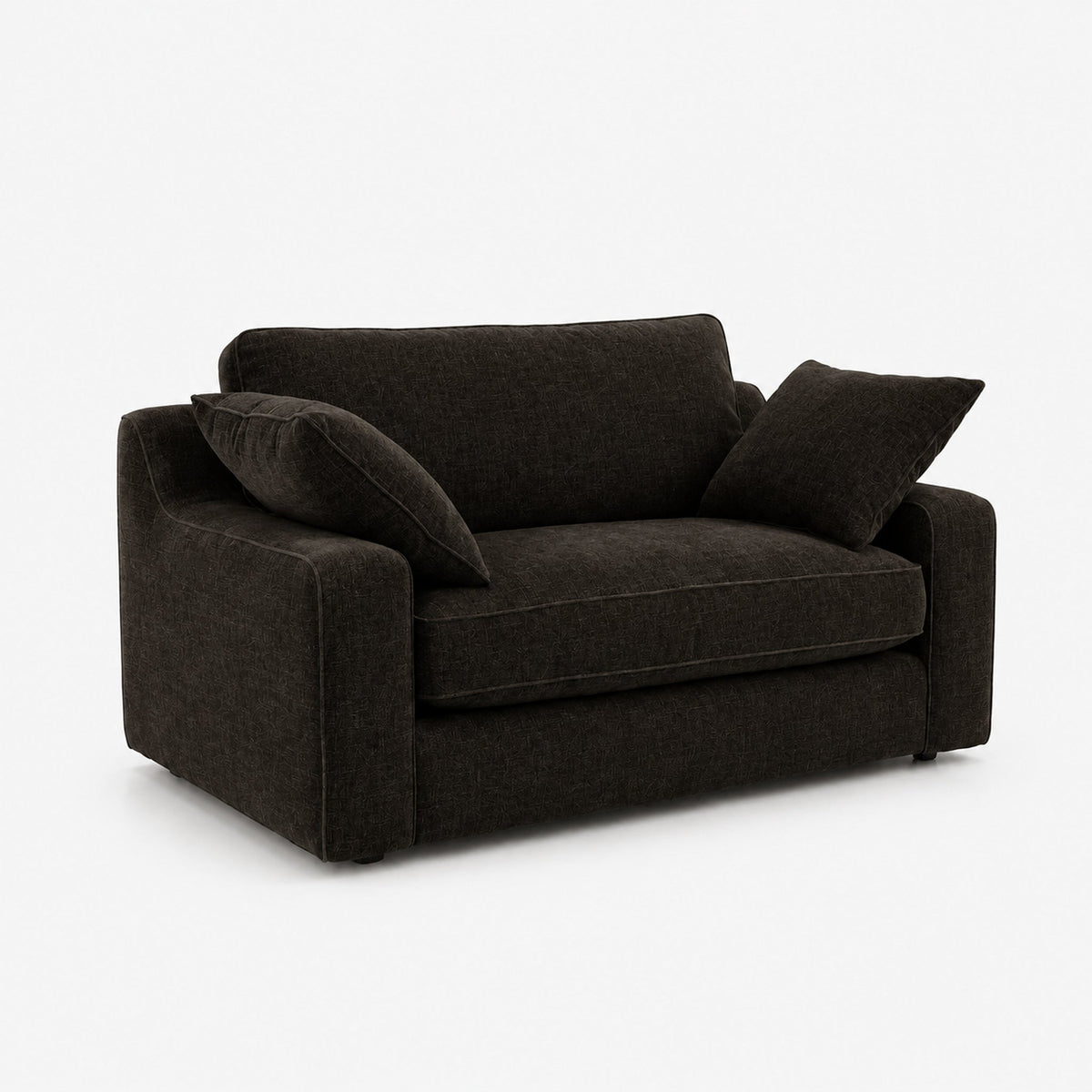 Alderley Snuggler Love Seat — Double Espresso — clean studio