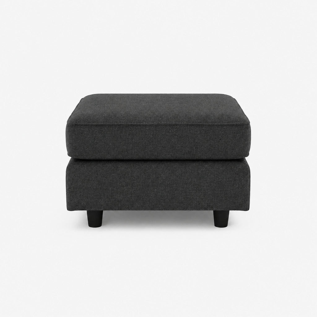 Aldgate Footstool — Luxe Steel — clean studio