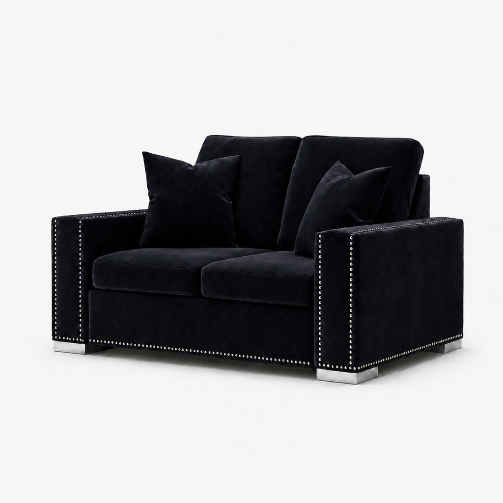 Aria 2 Seater Sofa — Midnight Noir — clean studio