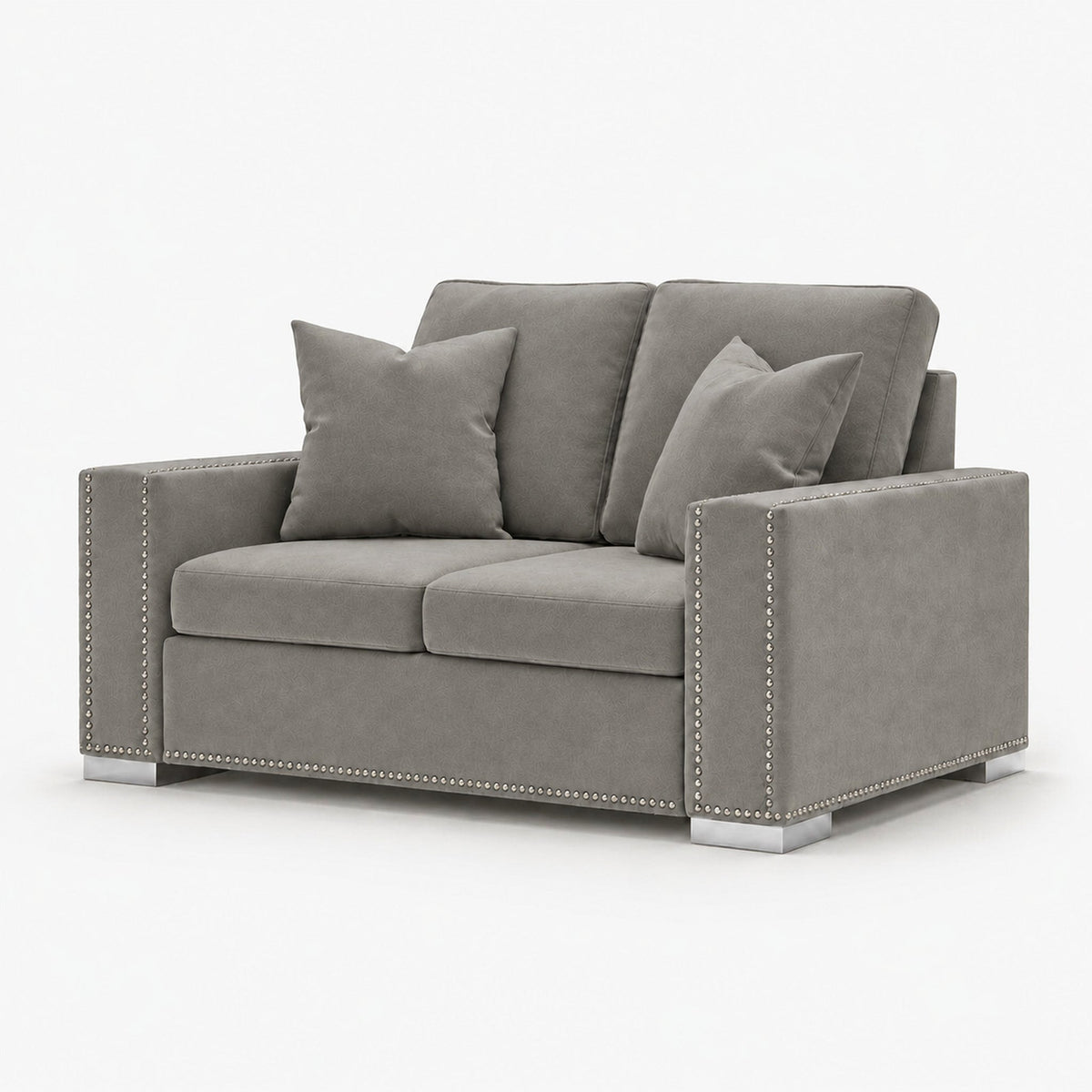 Aria 2 Seater Sofa — Silver — clean studio