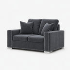 Aria 2 Seater Sofa — Smoked Steel — clean studio