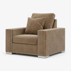 Aria Armchair — Champagne Mink — clean studio