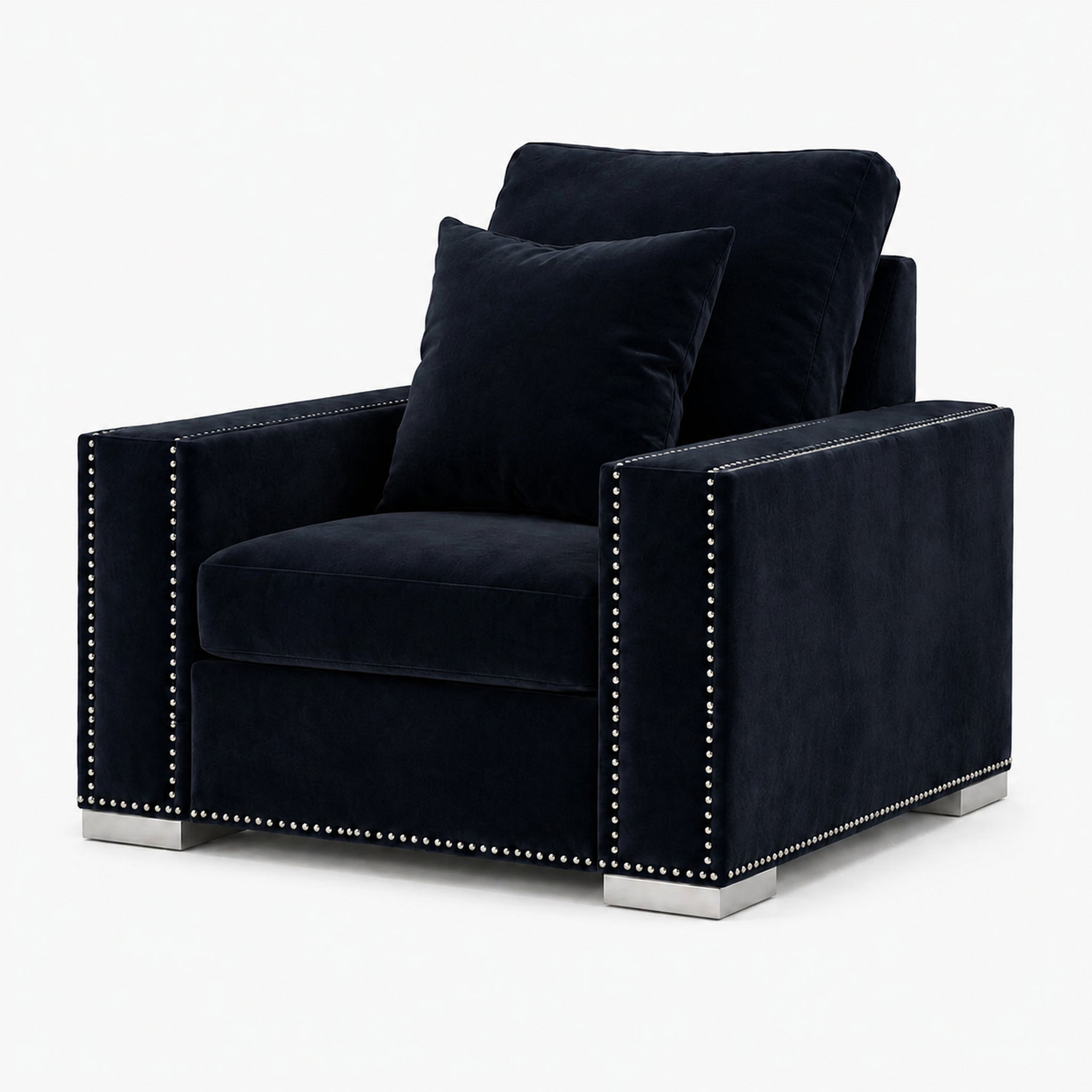 Aria Armchair — Midnight Noir — clean studio