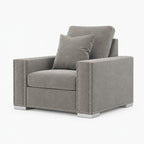 Aria Armchair — Silver — clean studio