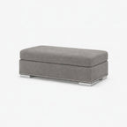 Aria Corner Footstool — Silver — clean studio