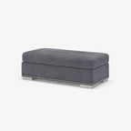 Aria Corner Footstool — Smoked Steel — clean studio