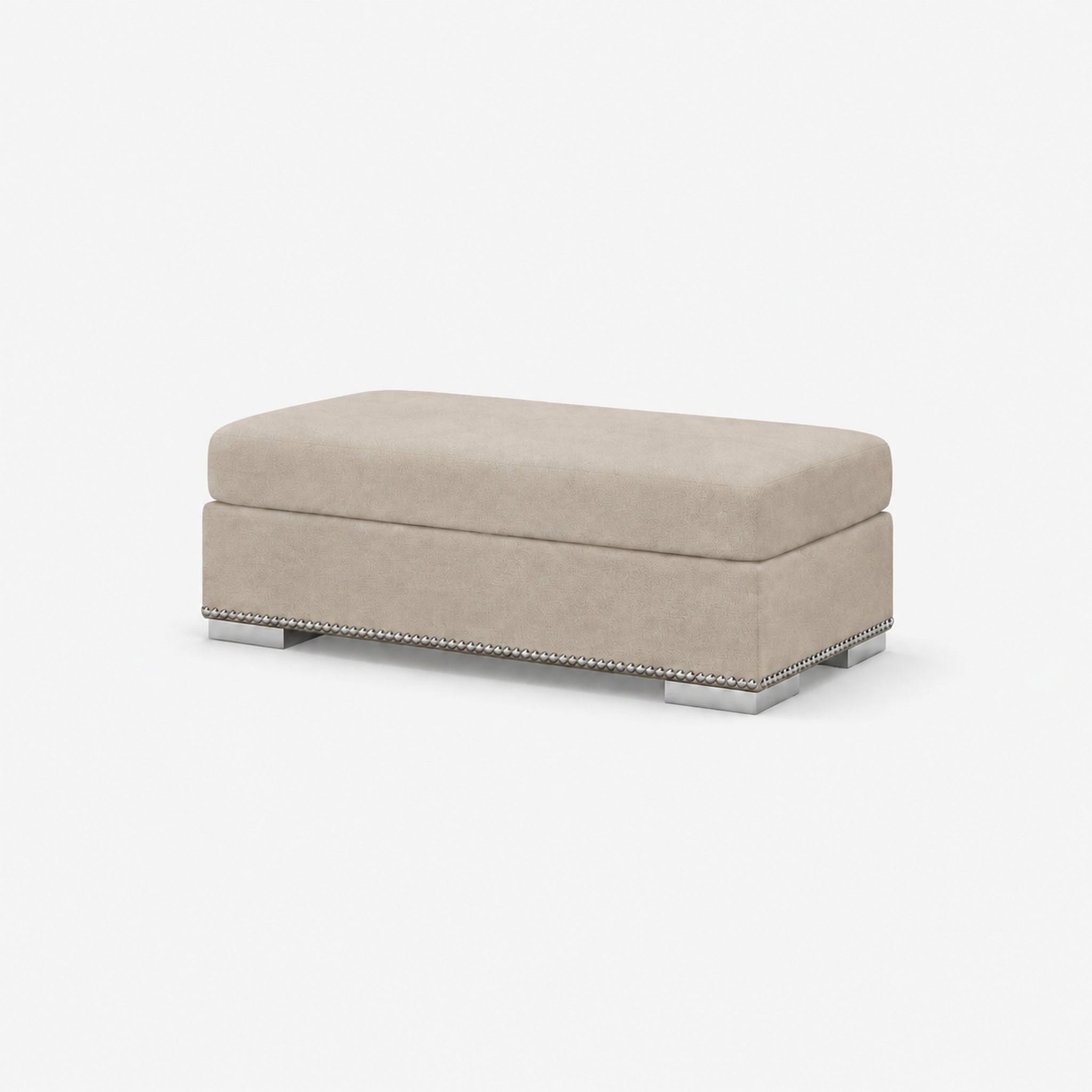 Aria Corner Footstool — Vanilla Cream — clean studio