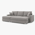 Aria Corner Sofa Bed Bundle — Silver — clean studio