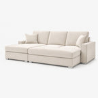 Aria Corner Sofa Bed Bundle — Vanilla Cream — clean studio