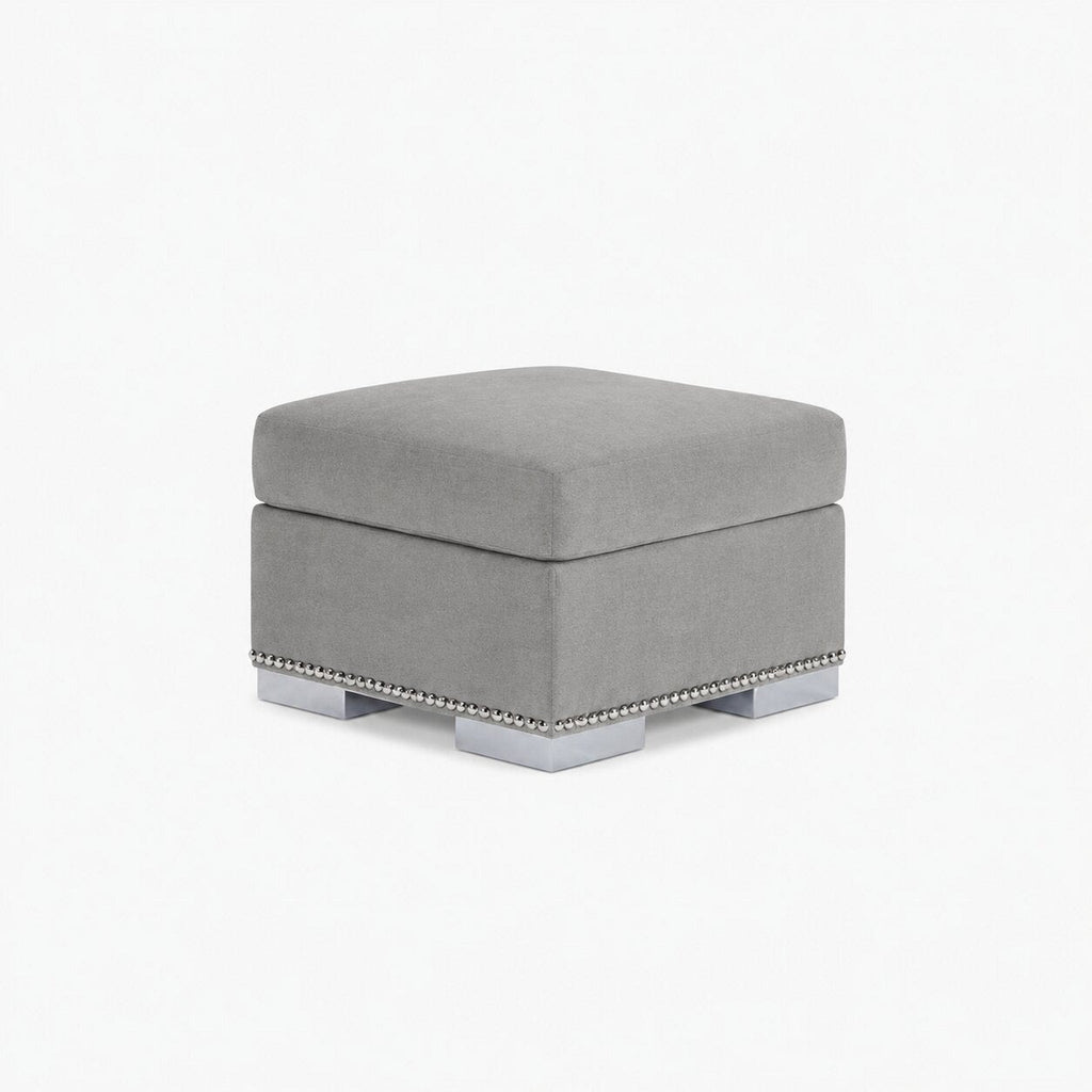 Aria Matching Footstool — Silver — clean studio