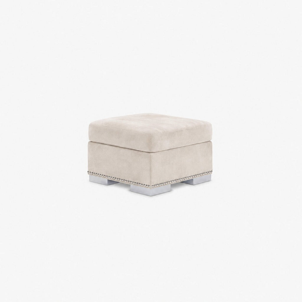 Aria Matching Footstool — Vanilla Cream — clean studio