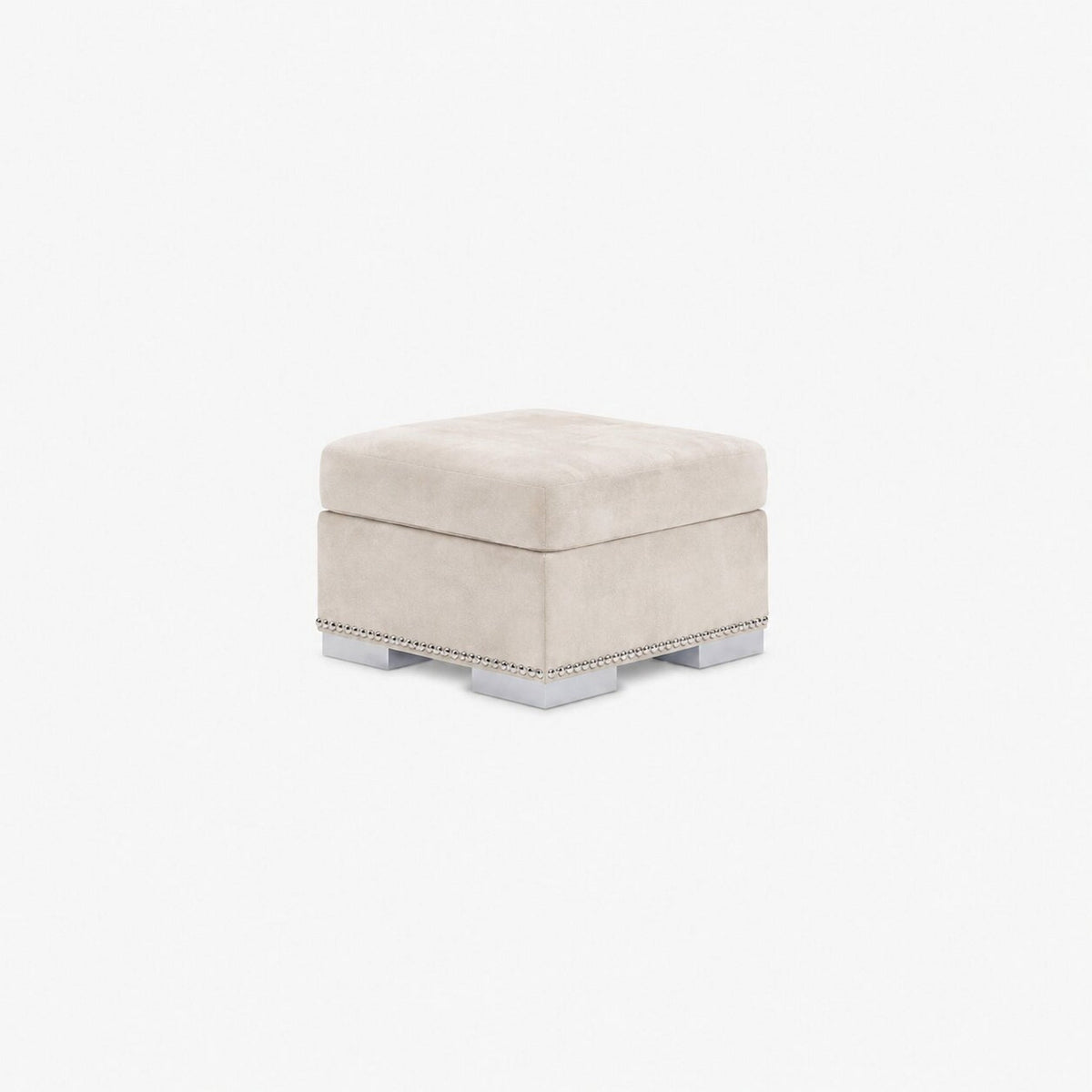 Aria Matching Footstool — Vanilla Cream — clean studio