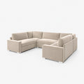 Aria Premium U-Shape Sofa — Vanilla Cream — clean studio