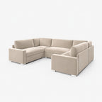 Aria Premium U-Shape Sofa — Vanilla Cream — clean studio