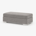 Aria Small Footstool — Silver — clean studio