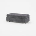Aria Small Footstool — Smoked Steel — clean studio