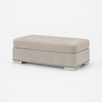 Aria Small Footstool — Vanilla Cream — clean studio