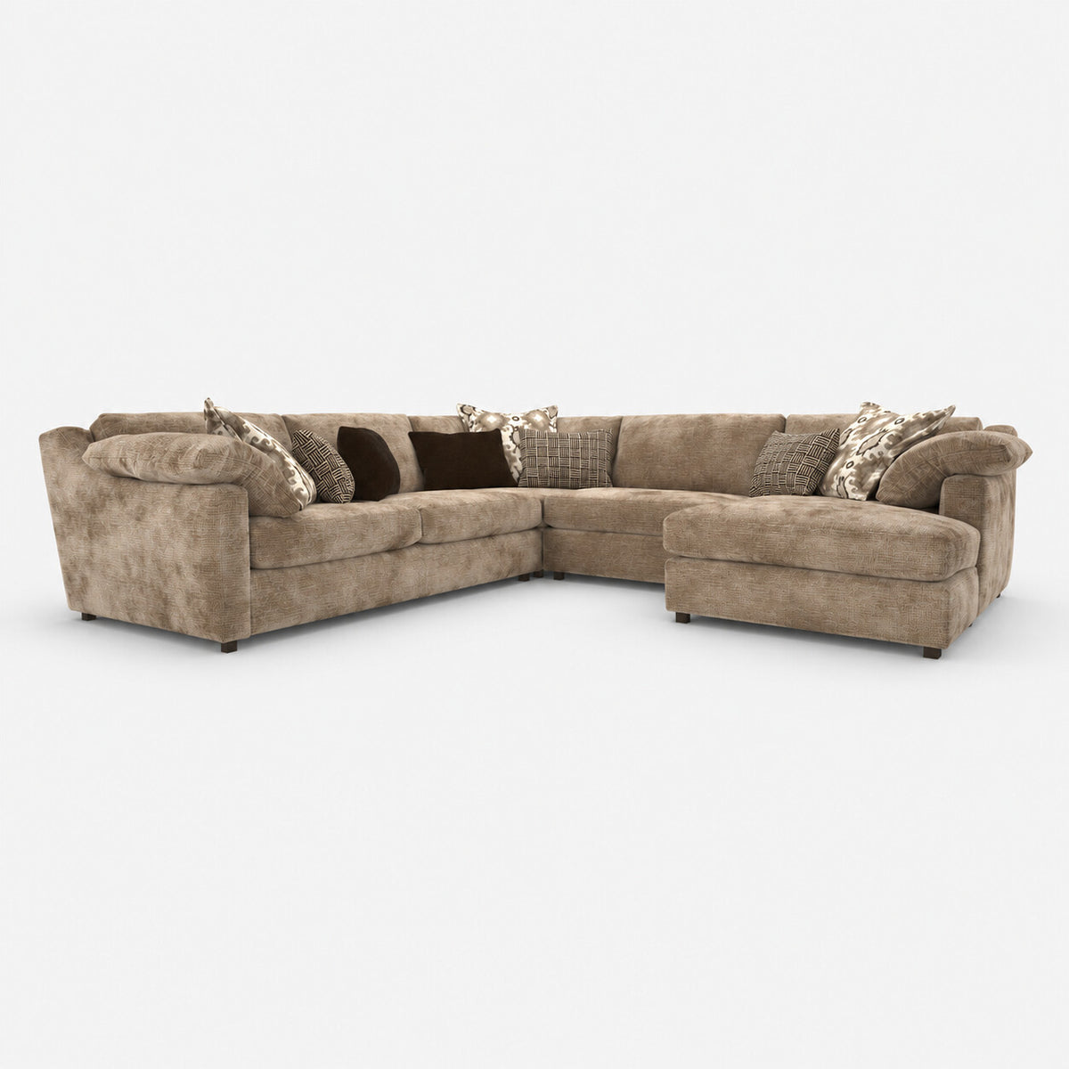 Ashbourne 3 Corner 3 Chaise Sofa — light grey studio background