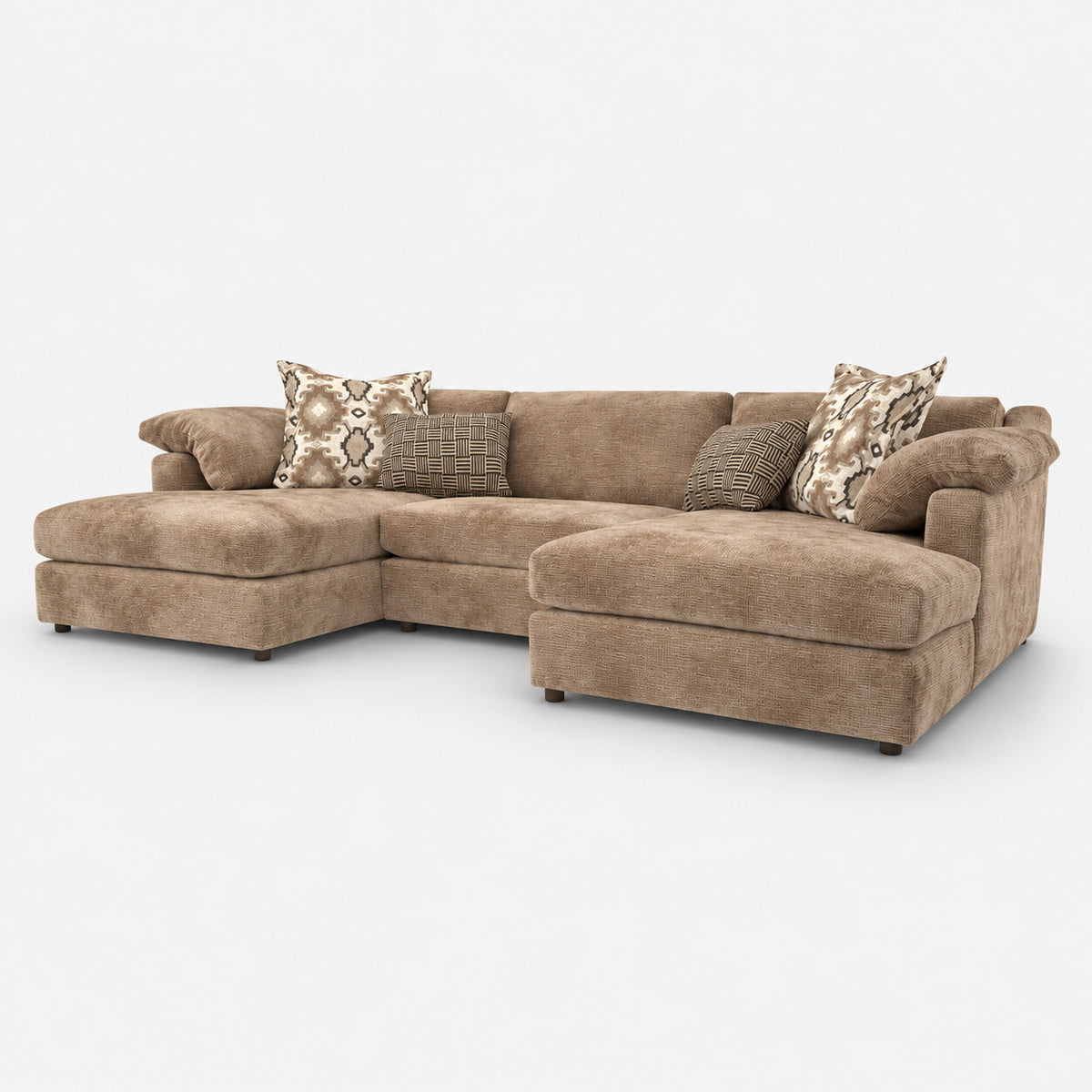 Ashbourne Grande Double Chaise Sofa — light grey studio background