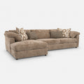 Ashbourne Grande Left Hand Facing Chaise Sofa — light grey studio background