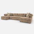 Ashbourne Super Grande Double Chaise Sofa — light grey studio background