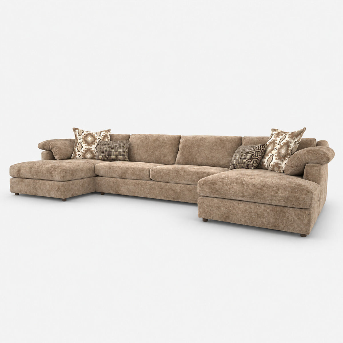 Ashbourne Super Grande Double Chaise Sofa — light grey studio background