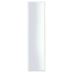 Tall white full-length mirror with slim frame for bedroom or living room