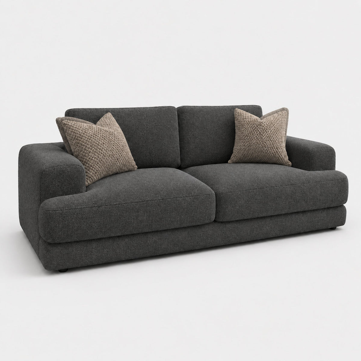 Aurelia 3 Seater Sofa — Smoked Steel — clean studio