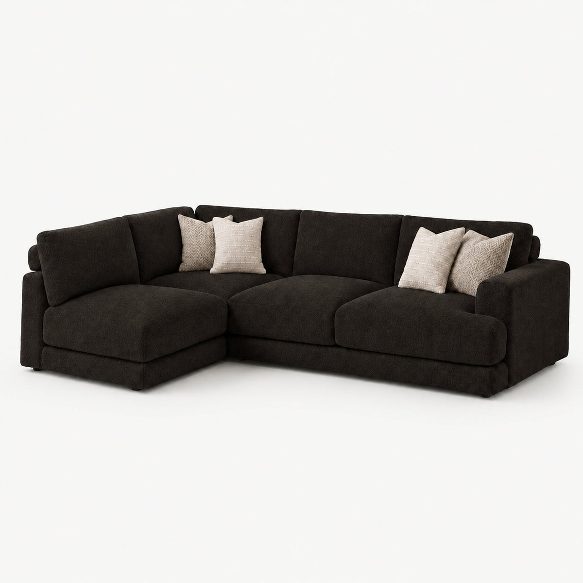 Aurelia Large Corner Sofa — Double Espresso — clean studio