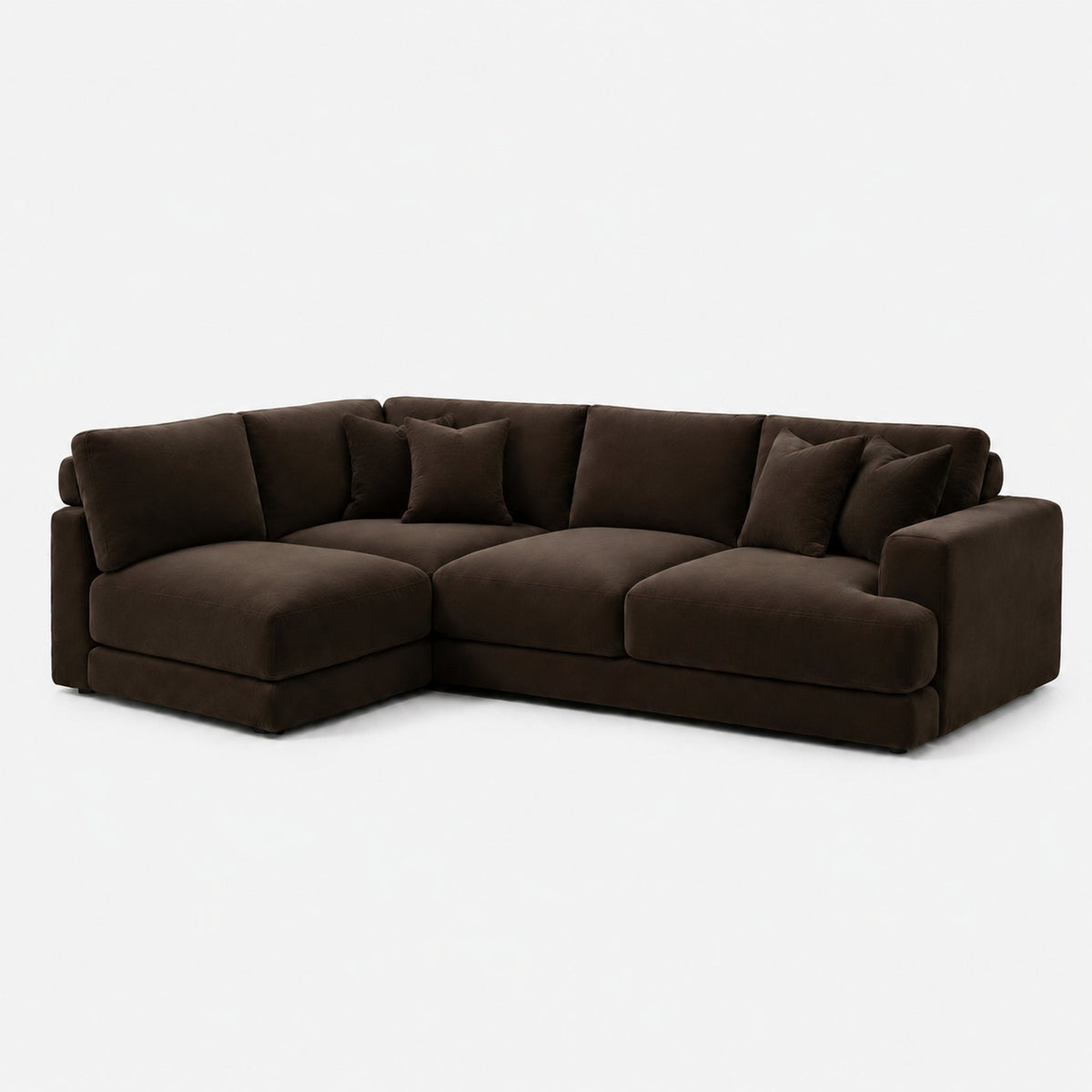 Aurelia Medium Corner Sofa — Double Espresso — clean studio